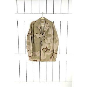 Adult military desert camo camouflage field jacket medium long